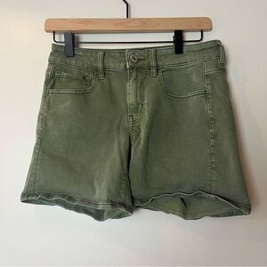 American Eagle Outfitters Green Super Stretch Faded Wash Shorts 6